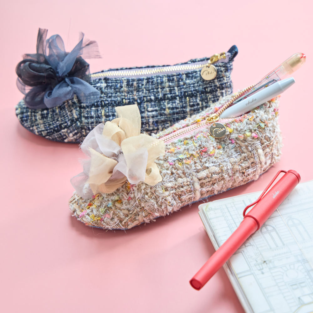 咲き編みシューズポーチ｜lady